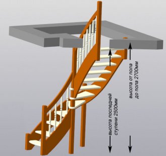 Деревянная лестница «Восток-Элегант» Г-760-03