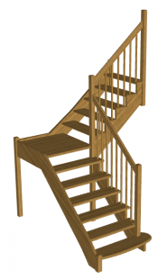 Деревянная лестница «Восток-Элегант» ПГ-950-01